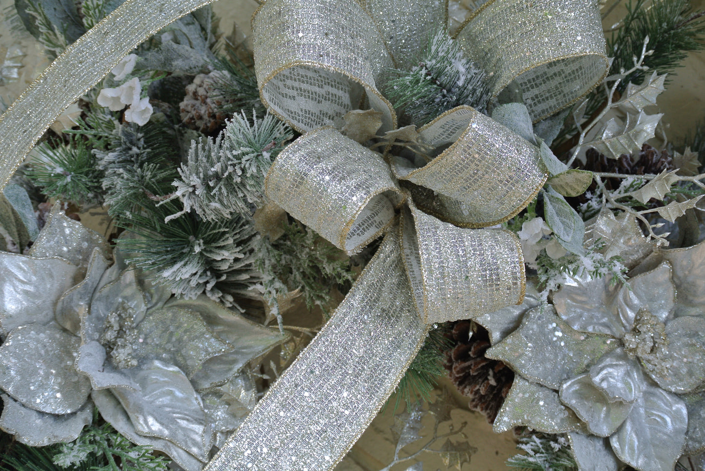 Shimmering Silver Christmas Wreath