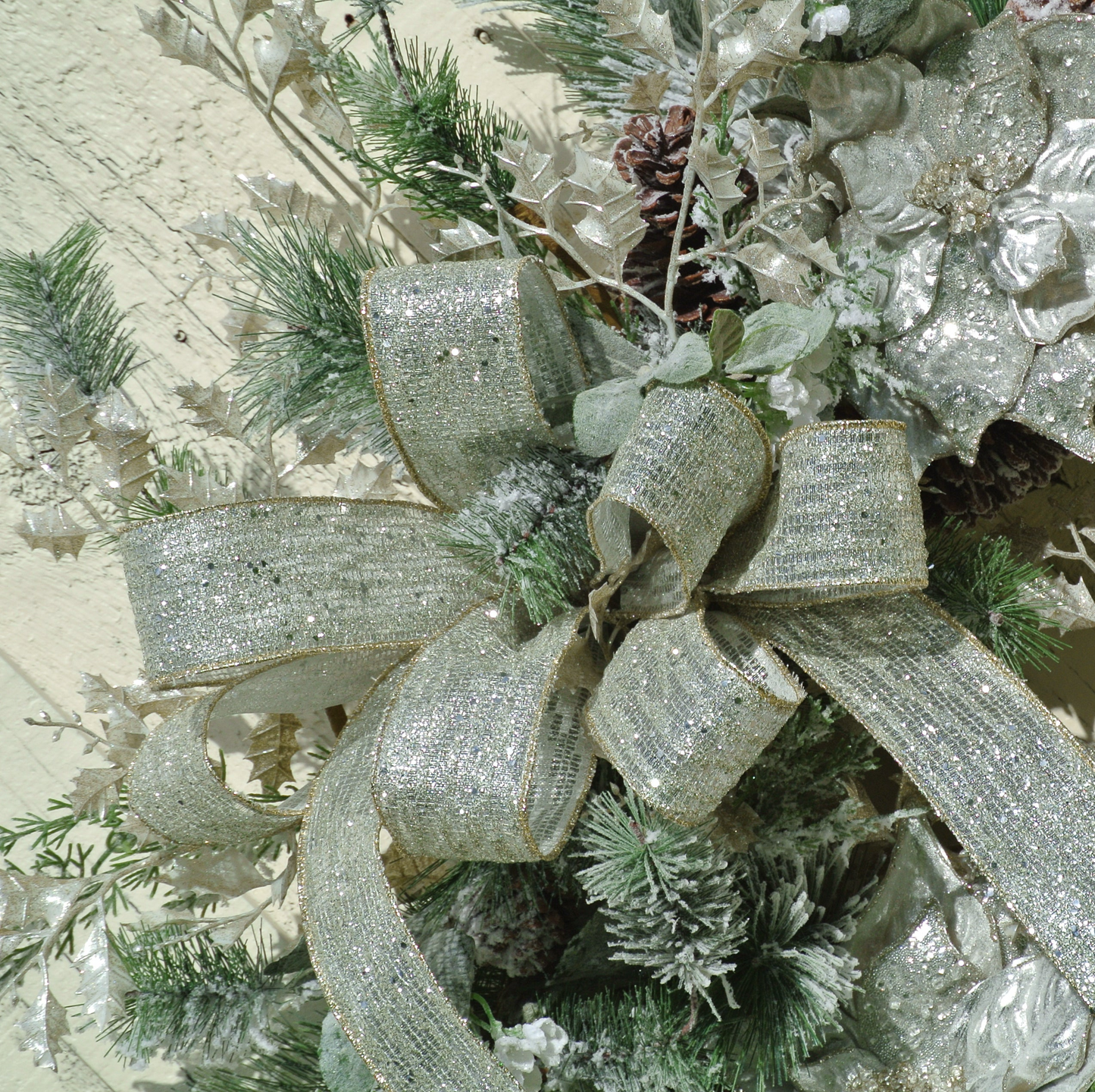 Shimmering Silver Christmas Wreath