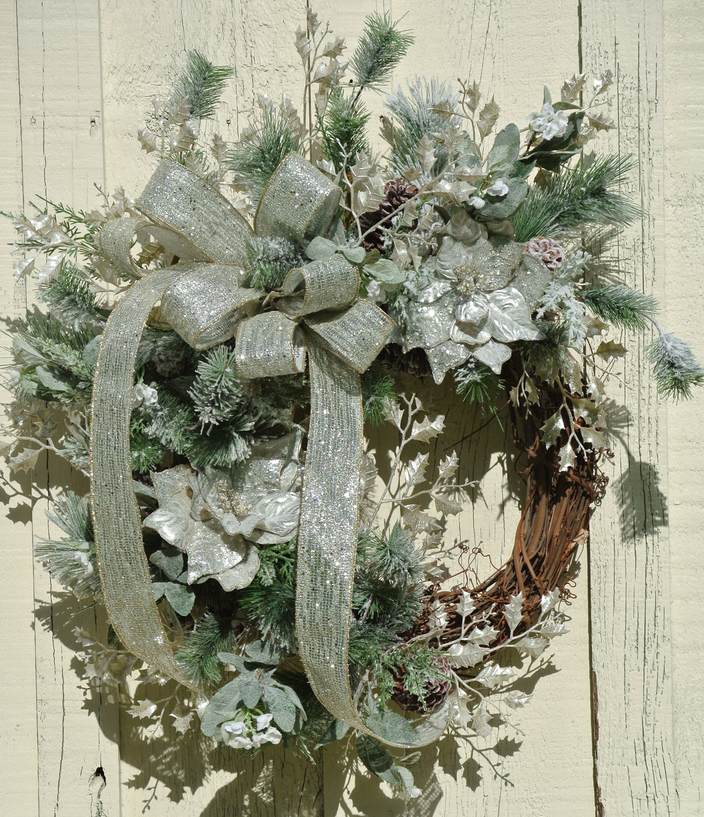 Shimmering Silver Christmas Wreath