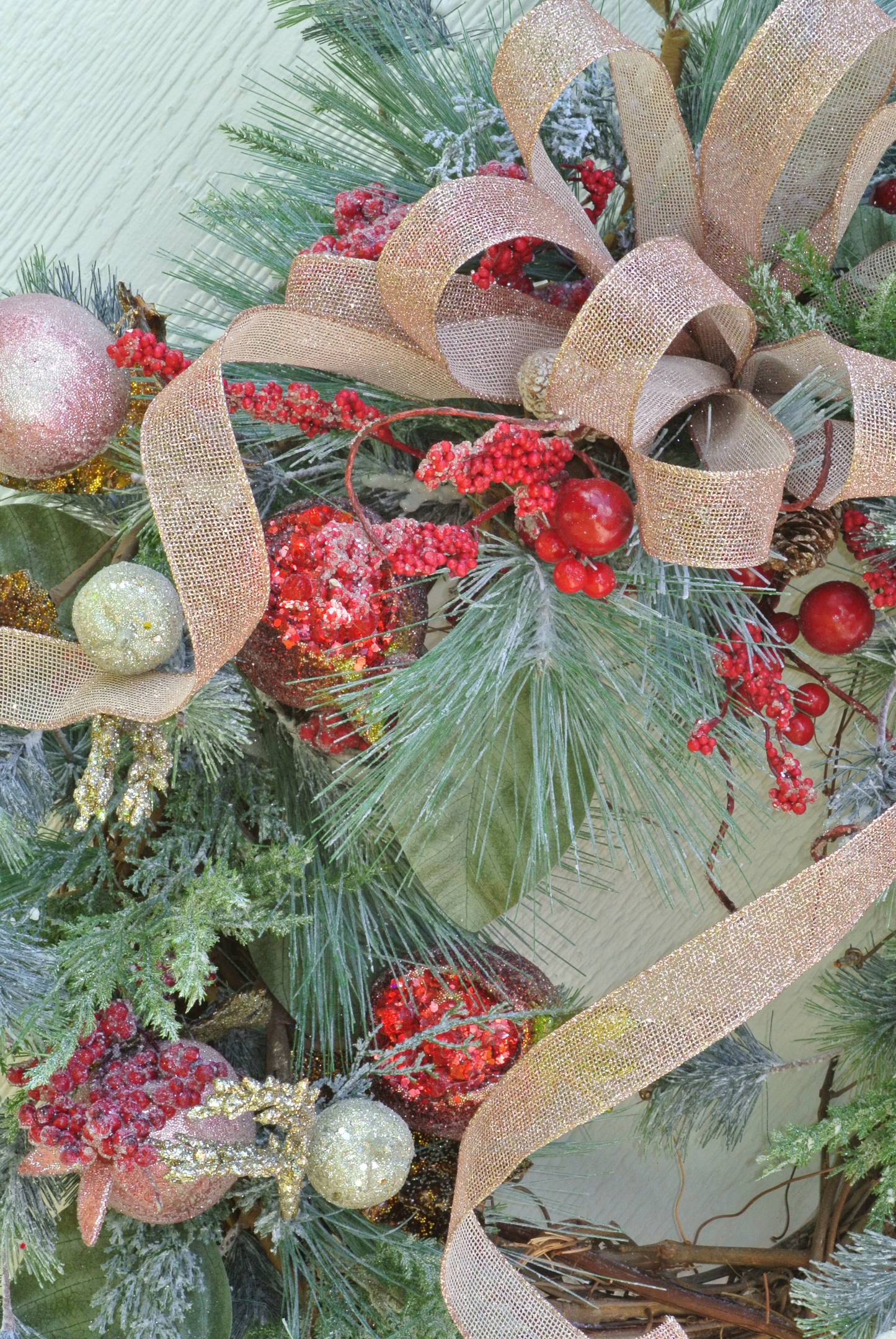 Pink Frosted Christmas Wreath (Copy)